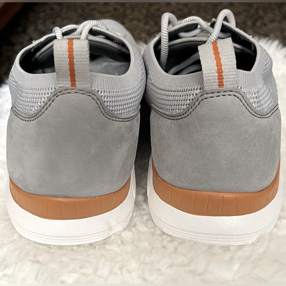 Johnston & Murphy Gray Sneakers with White and Tan Accents - Picture 6 of 10